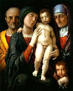 Hl. Familie mit Hl, Andrea Mantegna
